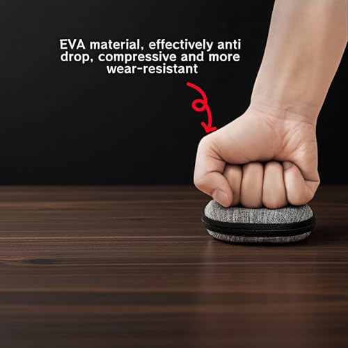 Chinshwehaw Electronic Accessories Organizer Bag: EVA Hard Shell Shockproof, Hard Shell Tech Organizer Case - Water Resistant Travel Storage for Cables Charger Earphones USB SD Card (Oval) - style: Oval