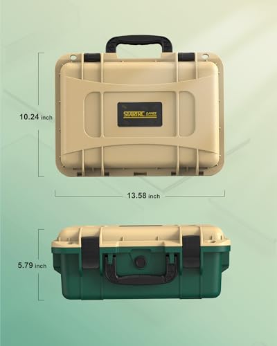 STARTRC GAMES Hard Carrying Case for Nintendo Switch 2, Professional Deluxe IP67 Waterproof, Soft Lining Hard Travel Case for Nintendo Switch 2 Console Pro Controller & Accessories (Yellow & Green) - color: Yellow and Green