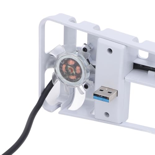 Horizontal Console Cooling Station | RGB Fan Stand with Controller Charger for Slim Disc Digital Gaming