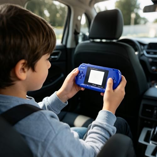 Blue Handheld Game Console, 74 Built-in 8-Bit Games | Portable game player with 74 retro games, 2.4" Screen, USB rechargeable battery, fun gift for kids and families - color: Blue