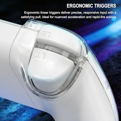 Joso Phone Controller for iPhone (All Model) & Android, Enhanced Grip, Case-Friendly Wireless Mobile Gaming Controller with 7 Color Lights, Turbo, 6-Axis, Dual Vibration - size: Wireless
