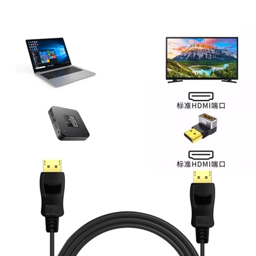 PANPEO 8K@60Hz Right Angle HDMI Adapter, 90 Degree and 270 Degree HDMI Adapter (2 Pack) - size: 2 Pack