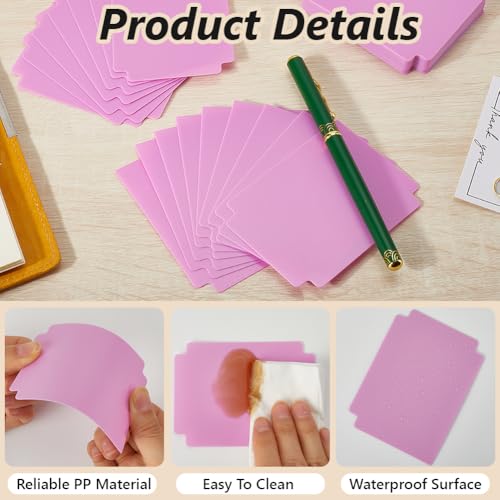 CRASPIRE Trading Card Dividers Pink Card Separator Card Sorting Tray Plastic Card Dividers Board Game Card Separator Card Deck Box Dividers for Game Organizer Storage 40sheets 2.75 x 3.7 Inch - style: 40Pcs Pink