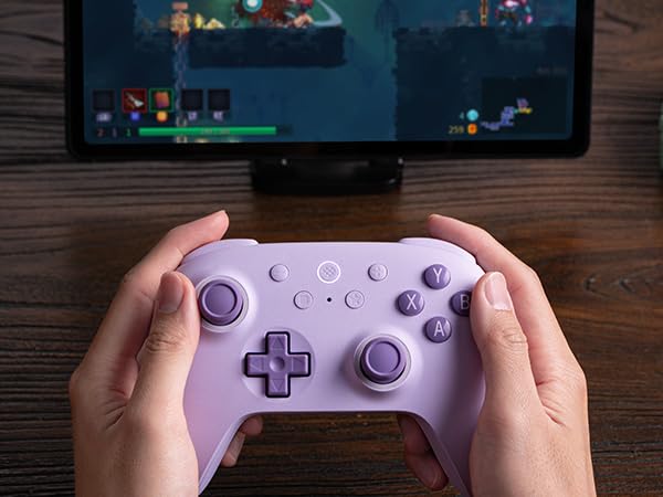 8Bitdo Ultimate 2C Wireless Controller for Windows PC & Android (Purple) | 1000Hz Polling Rate, Hall Effect Joysticks & Hall Triggers, Remappable L4/R4 Bumpers - color: Purple