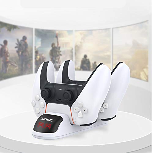 PS5 Controller Charger Station Dual Charging Dock - LED Indicator USB-C Stand with Overcharge Protection - Compact PlayStation 5 Charging Base for DualSense Controllers & Gaming Setup