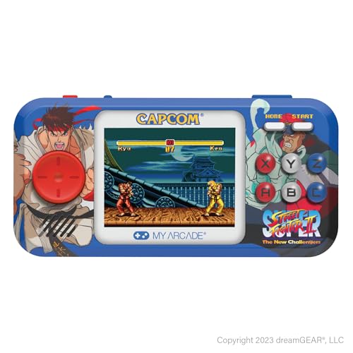 My Arcade Street Fighter II: Capcom, Retro Gaming, 2.8" Screen | Portable Games, 2 Games, Gifts for Birthdays, Blue - style: Street Fighter