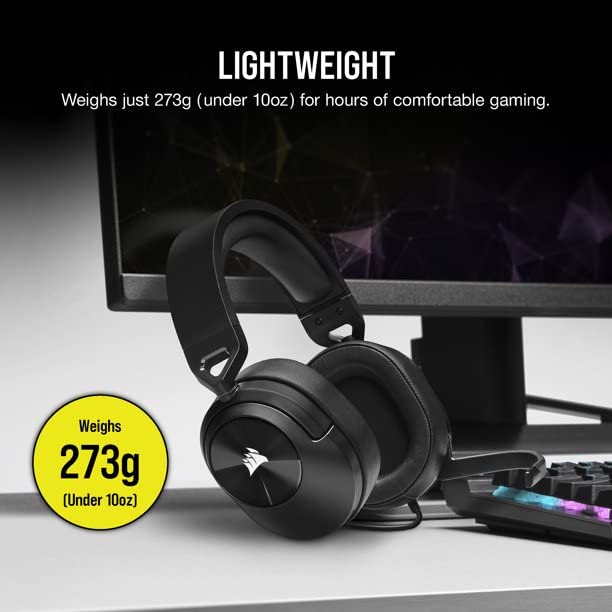 Corsair HS55 Stereo Wired Gaming Headset — Carbon (Renewed)