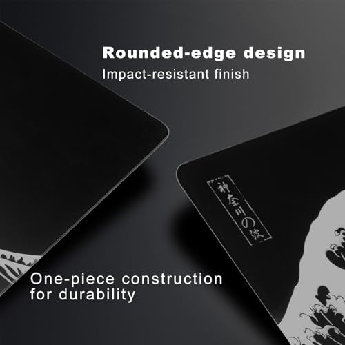 Glass Mousepad, Hard Surface Gaming Mouse Pads, Mousepad Gaming, Glasspad - color: Kanagawa Waves 1