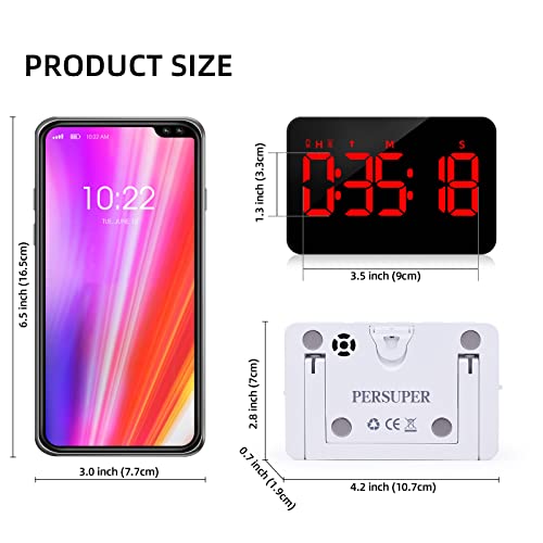 PERSUPER Kitchen Digital Timer, Count Down Up, Rechargeable, Vibration Mode | Adjustable Volume and Brightness LED Display, Time Management Cook, Desk, Kids Adults Study Teaching, Kitchen Gadgets RGB - color: .Rgb