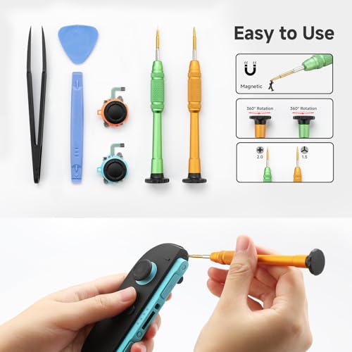 RGEEK Joystick Replacement Comaptible with Switch 2 Controller, Joysticks Repair Tool Kit for Switch 2 Accessory