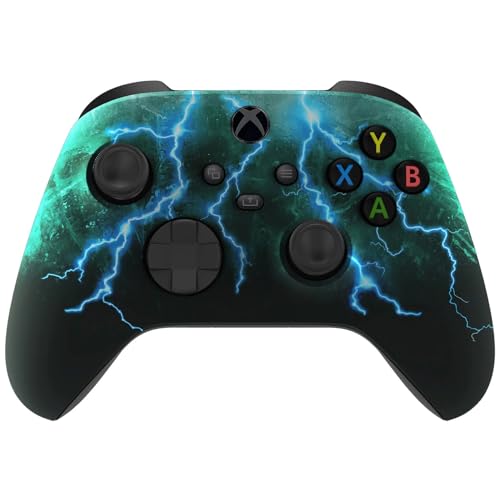 Silent Modz Custom Wireless Controller for Microsoft Xbox Series X|S, Xbox One S|X & PC (Green Storm) - color: Green Storm