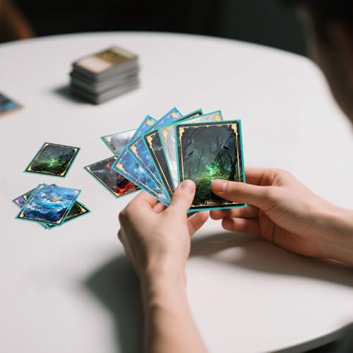 500 Count Card Sleeves, Matte Magic Card Sleeves, Smooth Shuffle & Tear Resistant, Fit for MTG, TCG, CCG (Cyan) - color: Cyan, size: 500 Pack