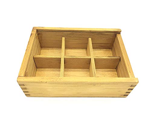 Guaishou 6-in-One 3D Luxury Wooden Brain Puzzle Teaser Kongming Lock for Teens and Adults Includes Storage Box