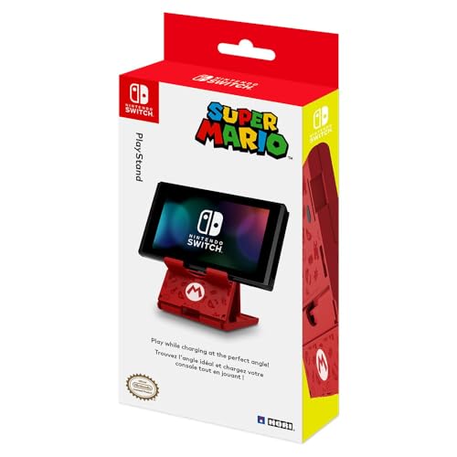 HORI Compact PlayStand - Mario Edition, Officially Licensed by Nintendo - Nintendo Switch, Adjustable - style: Mario