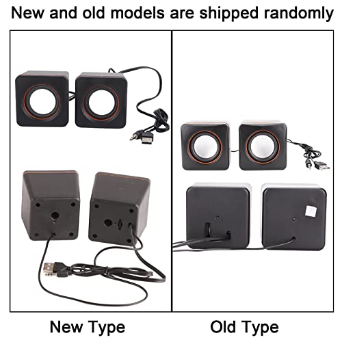 Computer Speakers USB Speaker Stereo 3.5mm Jack Wired Multimedia Speaker Computer Speaker for PC Monitor Desktop Laptop PC Computer Gaming Smartphones Tablets Projectors TVs(Dual Track)