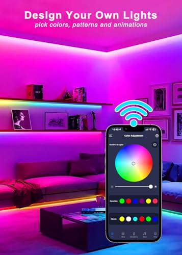 9.8FT Neon Rope Lights,Flexible RGB+IC LED Strip Lights,Remote Control,Multiple Modes,for Living Room,Bedroom,Holiday Decoration - size: RGBIC-3M