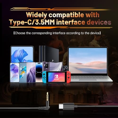 Gaming Earbuds with Mic, in-Ear Gaming 3.5mm Headphones Wired with Microphone Dual Audio Noise Cancelling in Ear Eear Buds Compatible for PC/PS5/PS4/Xbox/Nintendo/Switch/Mobile