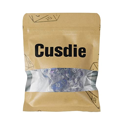 Cusdie 7-Die DND Dice, Polyhedral Dice Set Filled with Eyeball, for Role Playing Game D&D Dice (Purple Eyeball) - color: Purple Eyeball