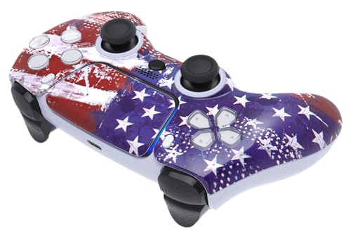 Custom Wireless Controller for PS5 - Hand Airbrushed & Multiple Designs Available (US Flag) - color: US Flag