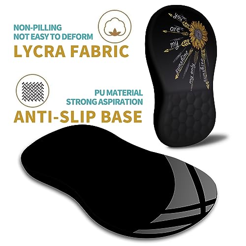 Hokafenle Ergonomic Mouse Pad Wrist Support with Massage Design, Wrist Rest Pain Relief Mousepad with Memory Foam&Non-Slip PU Base, Mouse Pads for Wireless Mouse & Desk (12x8 inch,Inspirational) - color: HK022-Inspirational