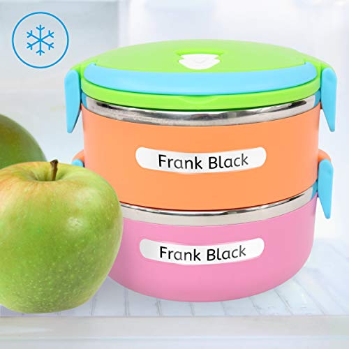 50 Personalized Adhesive Labels to Mark Objects 2.3 x 0.4 in. Waterproof Stickers to Mark School Supplies, Books, kindergartens Goods, Summer Camps, Children's Toys, etc. - color: White