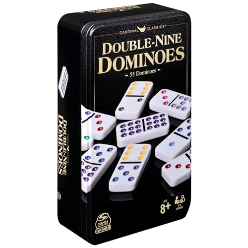Spin Master Games Double 9 Dominoes Set in Storage Tin Classic Tile Game - style: Double 9 Dominoes Set