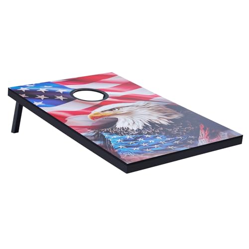 VEVOR Cornhole Set 4x2 ft Corn Hole Game Boards Wood Portable Toss Board - size: 3x2 ft America