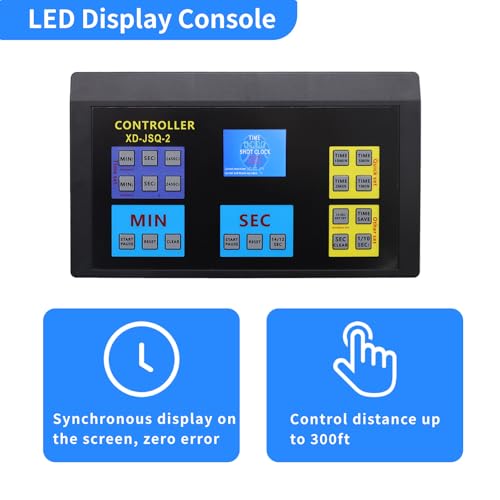 2 Units 14S/24S Basketball Shot Clock & Controller,Support 0-99 Seconds Custom Countdown Timer,Portable Shot Clock with Buzzer,Plug in(Game Time+Shot Clock) - style: Game Time+Shot Clock