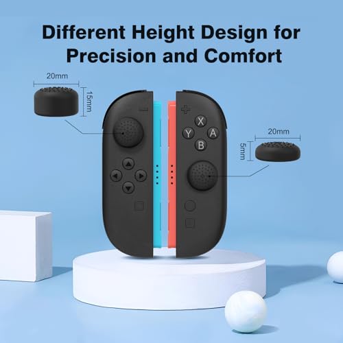 WEOTOO 8 Pack Thumb Grips Compatible with Nintendo Switch 2 (2025), Thumb Grip Caps for Switch 2, Enhanced Gaming Grip Set, Joycon Grip Button Stick Cover, Improve Control- Black - color: Black