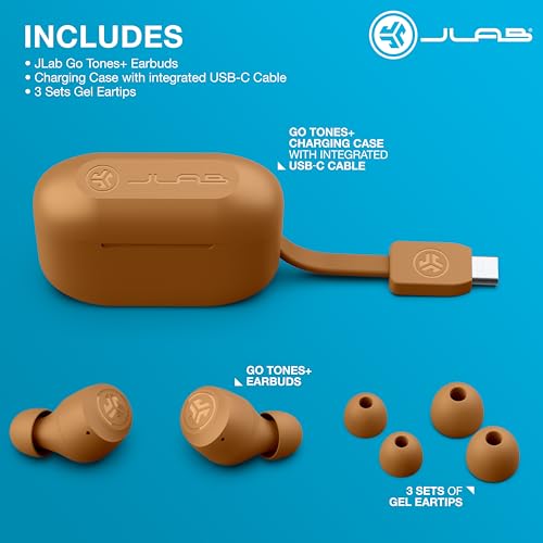 JLab, Go Air Pop+ Tones, True Wireless Earbuds, Bluetooth Earbuds with Microphone, Dual Connect, EQ3 Sound, 7572 W - color: D-7572 W, style: Tones+
