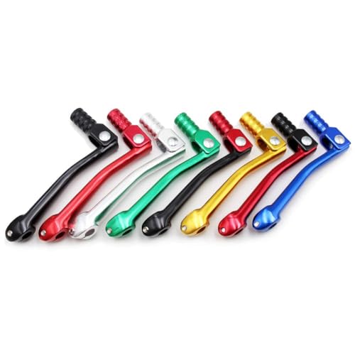 PRO BAT 11mm Motorcycle Gear Shift Lever with 22mm Hand Grips Set | for 50cc 70cc 90cc 110cc 125cc 150cc 200cc 250cc Quad Pit Dirt Bike ATV Buggy Motorcycle CRF XR Apollo Red - color: Red