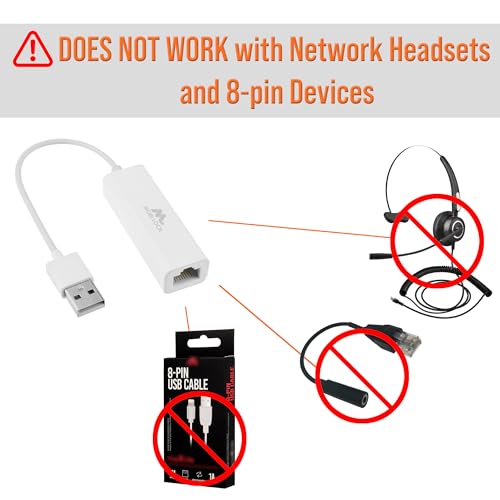 USB Ethernet LAN Network Adapter Compatible with Laptops and All USB 2.0 Compatible Computers Including Windows 7 to 11 Vista Mac OS X and macOS - by Mobi Lock
