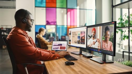 Lenovo Wireless VoIP Headset Teams Certified, Noise-Canceling Mic, Bluetooth 5.3 Multipoint, USB-A Receiver, 31-Hour Talk & 60-Hour Playback, Lightweight Over-Ear Design, Replaceable Earcups - style: Wireless - ENC (Teams)