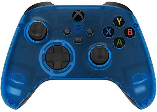 Silent Modz Custom Wireless Controller for Microsoft Xbox Series X|S, Xbox One S|X & PC (Clear Blue) - color: Clear Blue