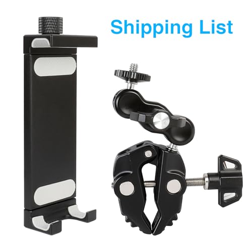 All-Aluminum Alloy Tablet Aircraft Yoke Mount for Boat Helm | 360° Adjustable Clamp, iPad Pro 13/12.9/11, Air/Mini, Galaxy Tab, iPhone, 4-13 inch Devices