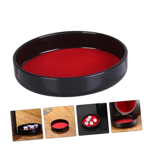 5pcs Plush Leather Dice Cup Lid Holder Dice Shaker Base Storage Cup Lid Base Tray for Bar