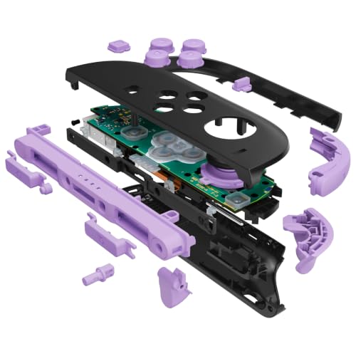 eXtremeRate DIY Replacement Full Set Buttons for Joycon 2, Custom ABXY Direction Keys Dpad + - C Home Capture Release L R ZR ZL Trigger Buttons for Nintendo Switch 2 Controller - Purple & Green - color: Purple & Green