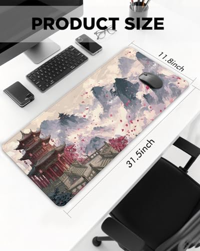 Mouse Pad, Desk Mat, 31.5x11.8in Large Mousepad, Fairyland | Desk Pad with Stitched Edge & Rubber Non-Slip Bottom, Gaming Mouse Pad, Extended Mousepad for Home, Office - color: Fairyland