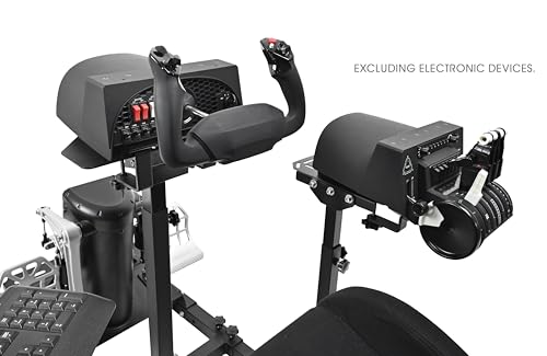 Marada Universal Flight Simulation Cockpit with Racing Seat or Racing Wheel Stand Adjustable Fit for Thrustmaster, for HOTAS Warthog, for Logitech G29 G920 Wheels Pedals Throttle Joystick Not Included