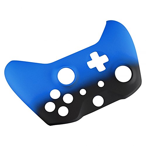 eXtremeRate Shadow Blue Faceplate Cover, Soft Touch Front Housing Shell Case, Comfortable Soft Grip Replacement Kit for Xbox One S & Xbox One X Controller - Controller NOT Included - color: Shadow Blue