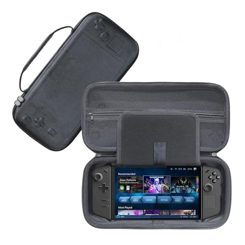 Hesupy for Legion Go Case Storage Bag, EVA Protective Cover Bag Shockproof Travel Carrying Case with 9 Game Card Slots for Legion Go Handheld Gaming Console