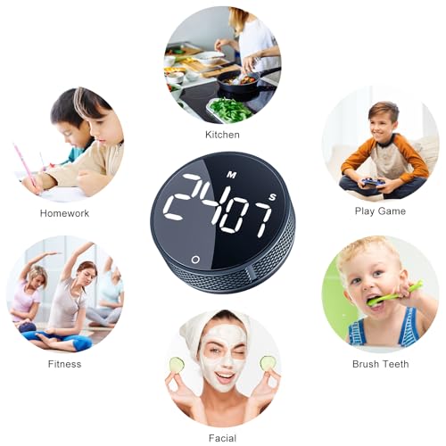 AVINIA Digital Kitchen Timers, Visual timers Large LED Display Magnetic Countdown Countup Timer for Classroom Cooking Fitness Baking Studying Teaching, Easy for Kids and Seniors - color: Starry Blue