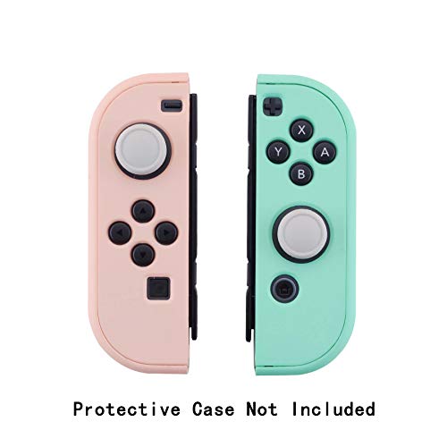 eXtremeRate PlayVital Switch Joystick Caps, Switch Lite Thumbstick Caps, Silicone Analog Cover for OLED Joycon Thumb Grips - Light Gray - color: Light Gray