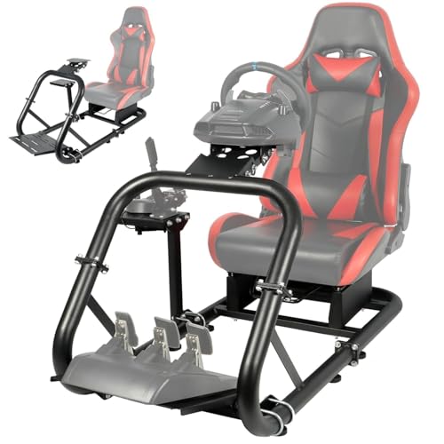 Dardoo Racing Simulator Cockpit Sim Racing Fit for Logitech G920 G29 G923 | for Thrustmaster T818 T248X T248 T300 TX, for Fanatec, Racing Simulator without Wheel Pedal Shifter Seat