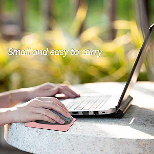 Small Rectangular Mouse pad , only Takes up Mouse Space, Universal Mini Mouse pad Portable Waterproof, with Non-Slip Glue Base, DarkPink 5X6 inches, dark pink - color: Dark Pink, size: 5x6 inches