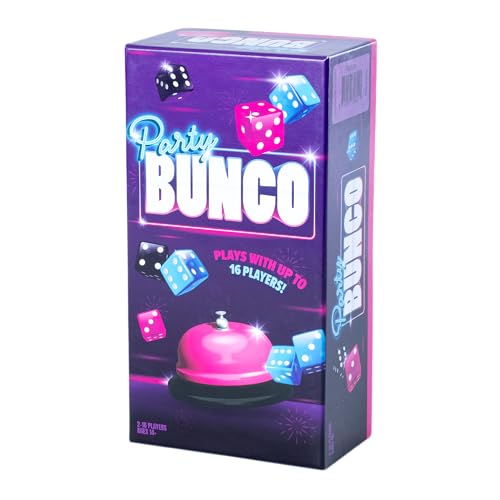 Endless Games Bunco Dice Party Game – Classic Fast-Paced Game for 2-16 Players | Ages 14+ | Includes Dice, Score Pad, and Accessories