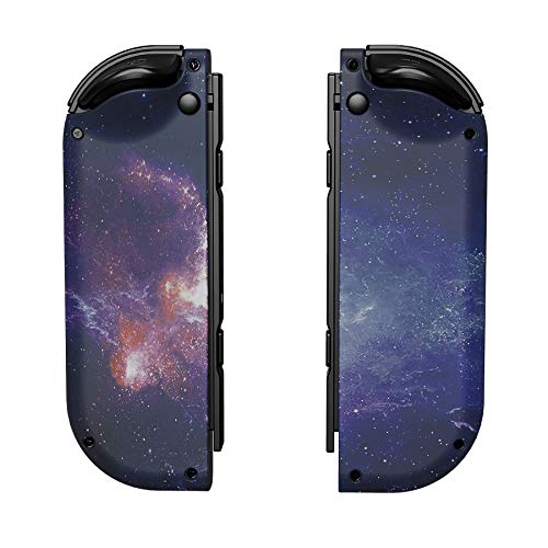 eXtremeRate DIY Replacement Shell Buttons for Nintendo Switch & Switch OLED, Nebula Galaxy Soft Touch Custom Housing with Full Set Button for Joycon Handheld Controller - Console Shell NOT Included - color: Nebula Galaxy