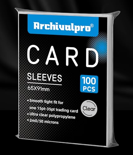 Ultra Clear Soft Penny Sleeves - 100pcs Standard Size Trading Card Protectors, Fits 15PT-35PT Cards, Acid-Free PVC-Free Card Sleeves for Collectors, Sports & Outdoors - size: 65×91mm (2.56"×3.58")