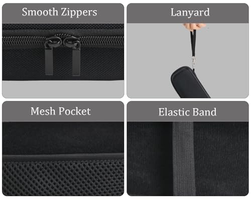 inDomit Hard Protective Travel Case Compatible with WELLST·G/TaddToy/Beijue 16-Bit - Portable Retro Game ,Black(CASE ONLY)