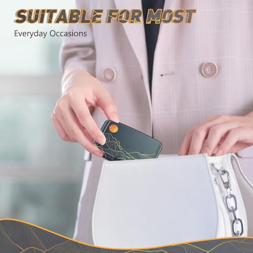 Credit Card Holder, Mini RFID Small Aluminum Card Wallet Business Card Case | Blocking Slim Metal RFID Blocking Front Pocket Wallet Hard Case Durable CC Holder for Men Boy, Cool Abstract Mountain - color: Cool Abstract Mountain